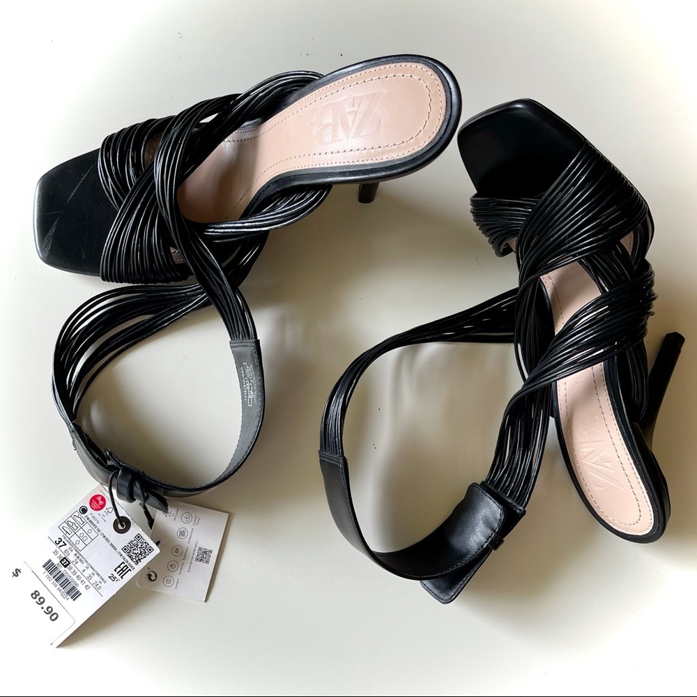 Zara strappy ankle heels ✨NWT
